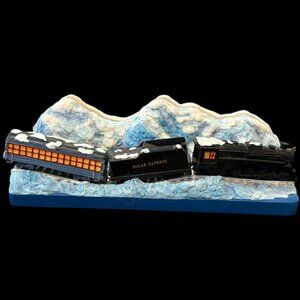 Hallmark Polar Express Snowy Train Scene Figurine Christmas Decor